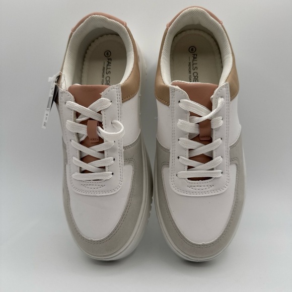 Falls Creek Memory Foam White and Tan Sneakers size 9 NEW - Picture 7 of 7